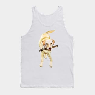 Yellow Labrador Retriever Watercolor Art Tank Top